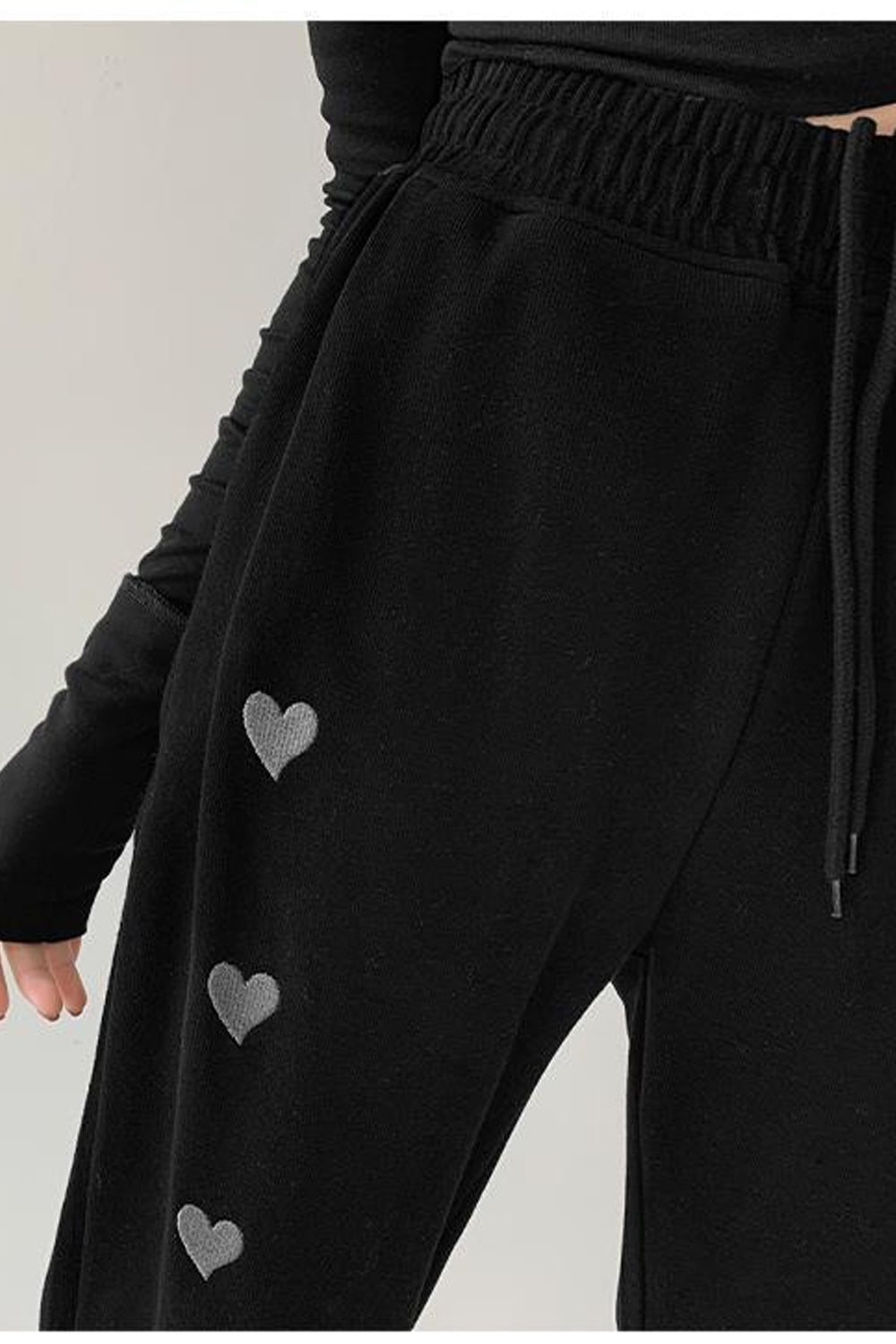 Heart Pattern Casual Cotton Jogger Pants