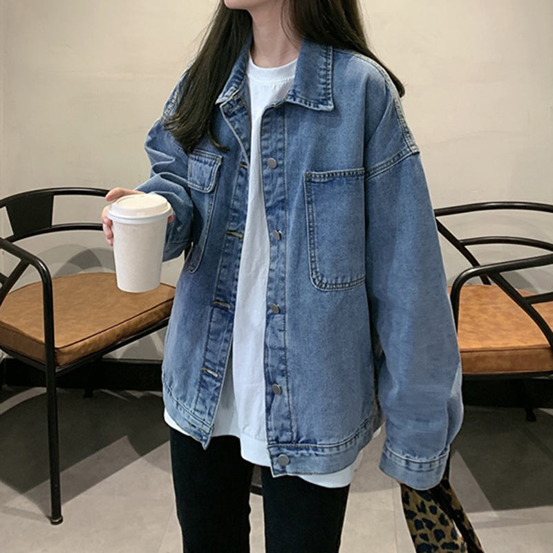 Casual Big Pocket Denim Jeans Jacket