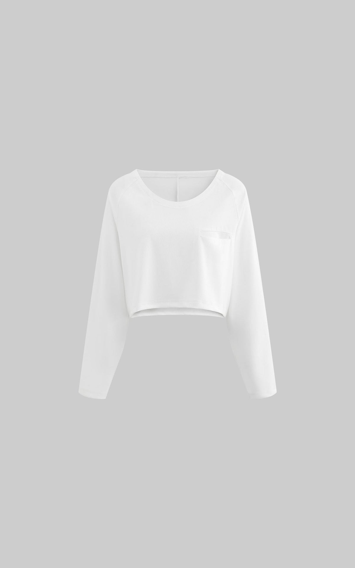 Off-Shoulder Cropped Long Sleeve T-Shirt