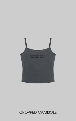Ribbed Knit Flared Pants & Cropped Camisole Set