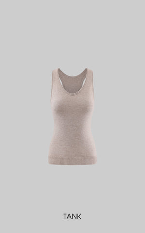 Knit Cardigan Tank and Wide Leg Pants Set