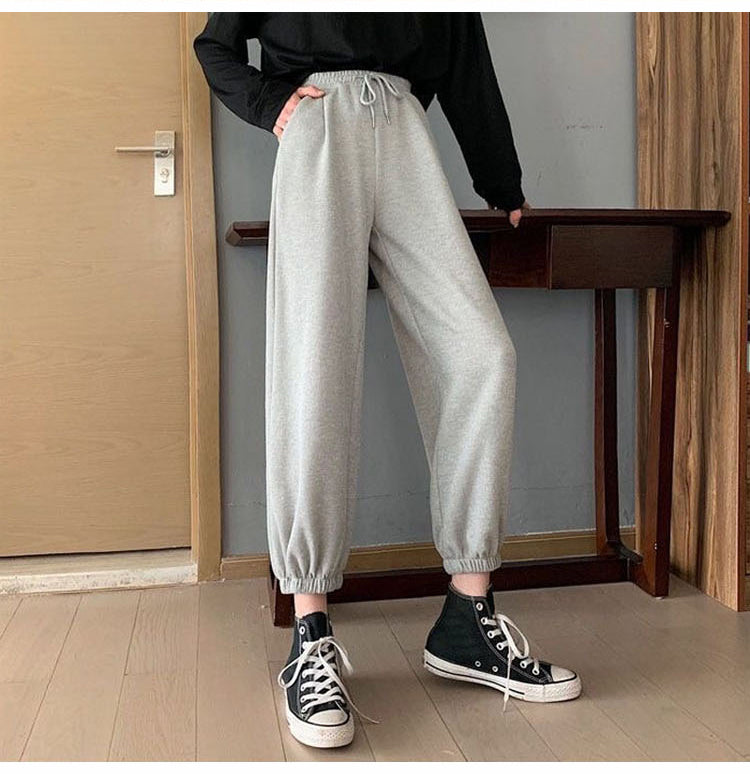 Solid Color Casual Jogger Pants