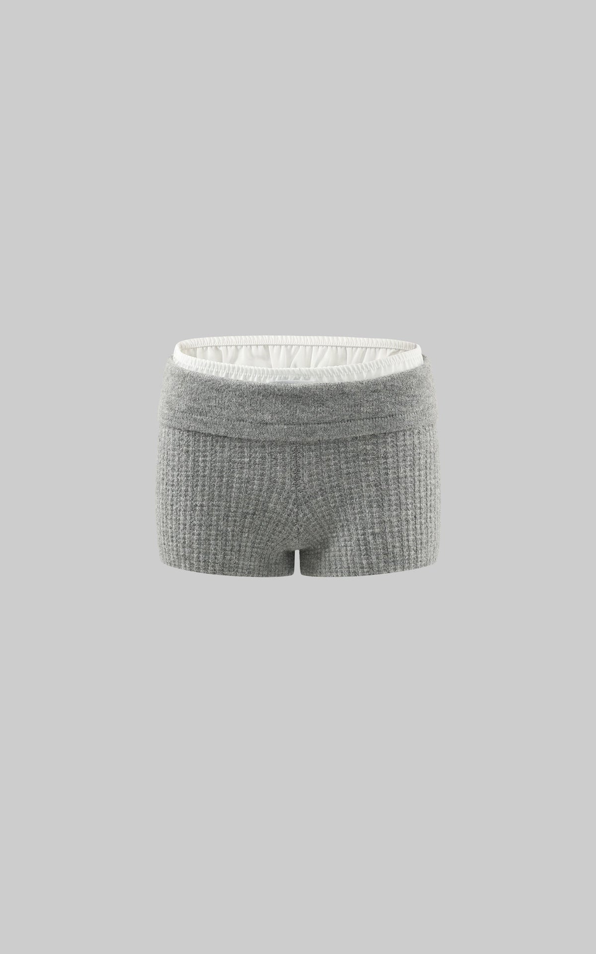 Knit Texture High Waist Shorts