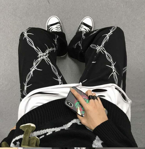 Barbed Wire Hip Hop Long Pants