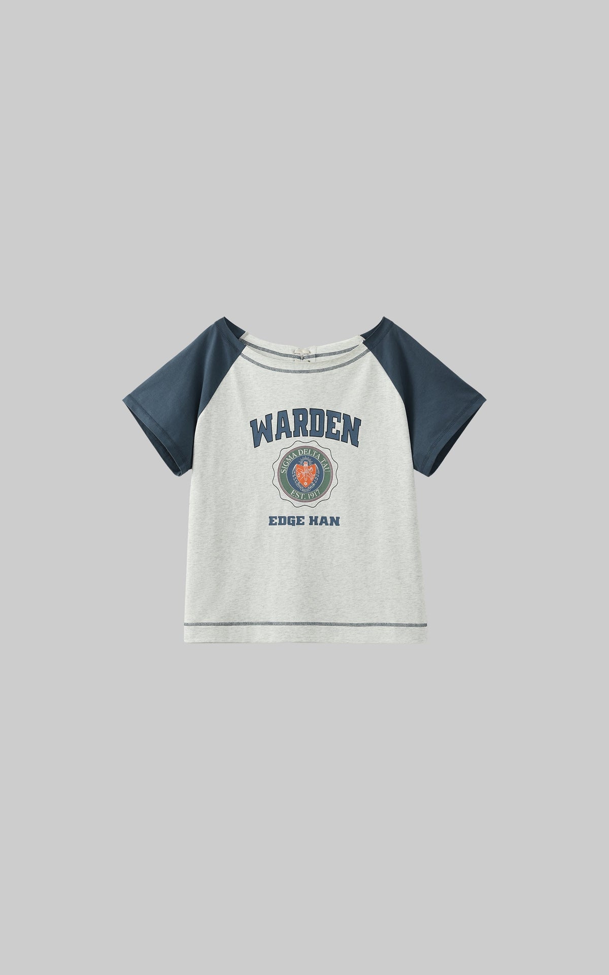 Contrast Sleeve Emblem Tee
