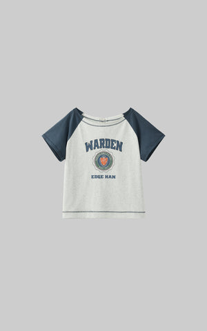 Contrast Sleeve Emblem Tee