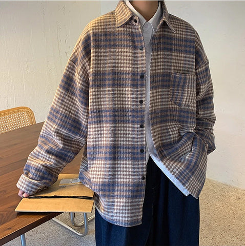 Wool Plaid Winter Jacket