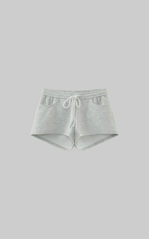 Waffle Knit Lounge Shorts with Drawstring Waist