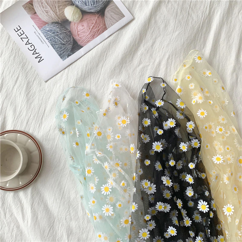 Blusa de manga larga con estampado floral de malla 