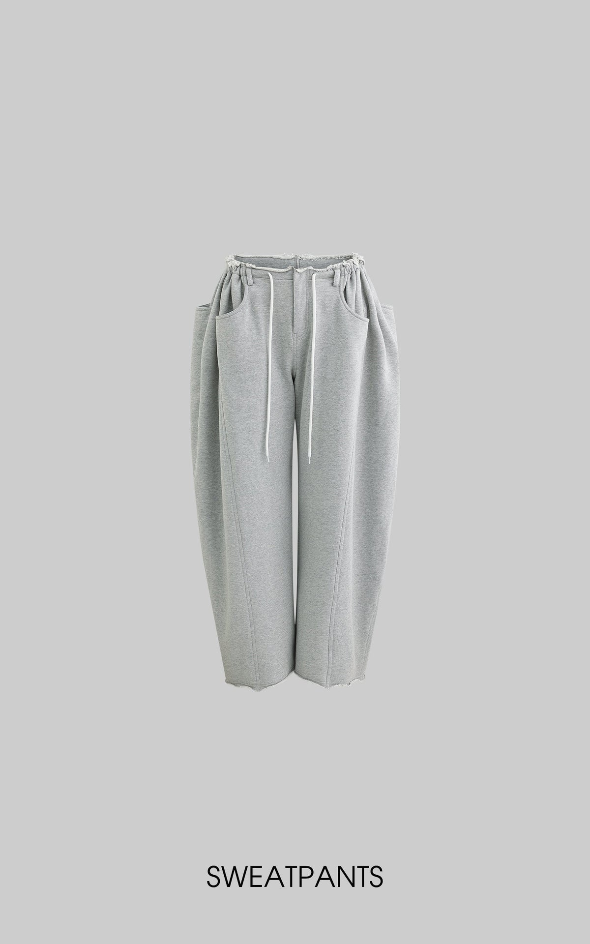 Drawstring Casual Wide-Leg Sweatpants