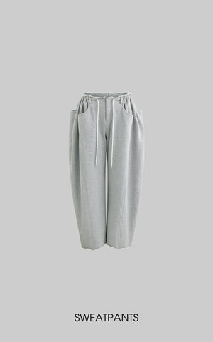Drawstring Casual Wide-Leg Sweatpants
