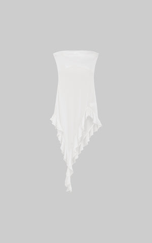 Asymmetric Ruffle Dress