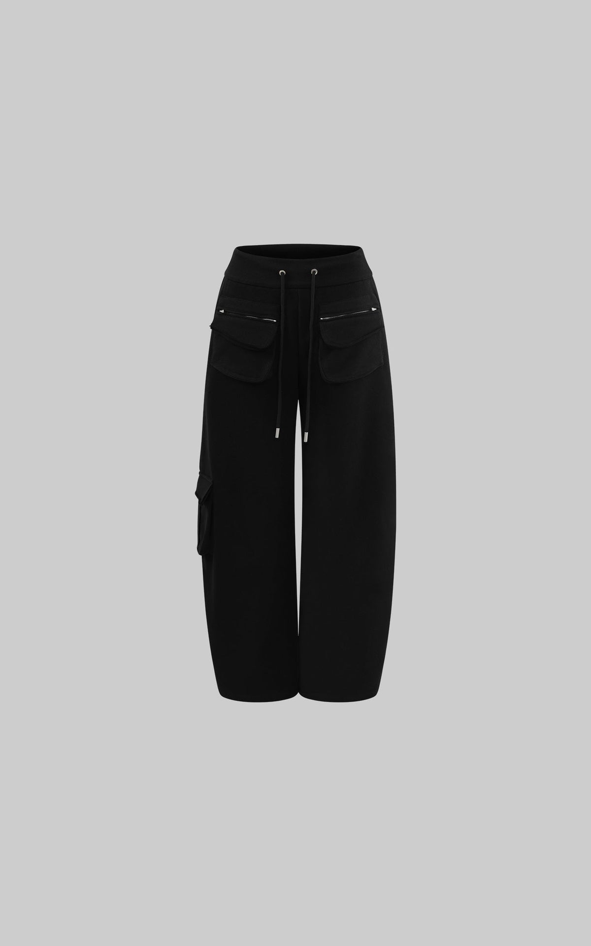 Wide-Leg Utility Sweatpants
