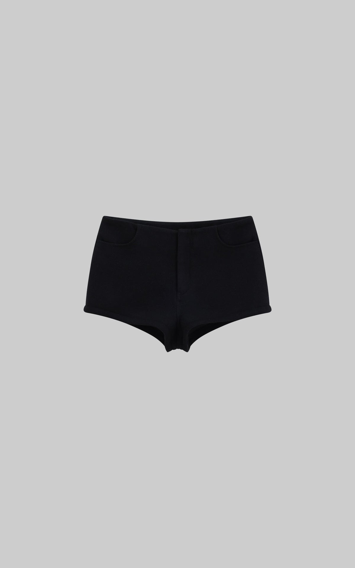 Black High-Waist Utility Shorts