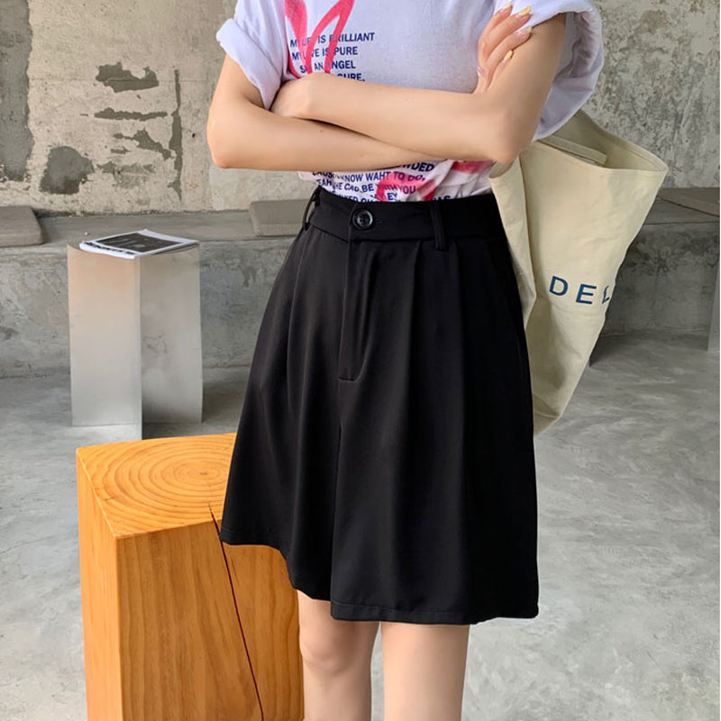 Loose Wide Leg Elegant Office Shorts Pants
