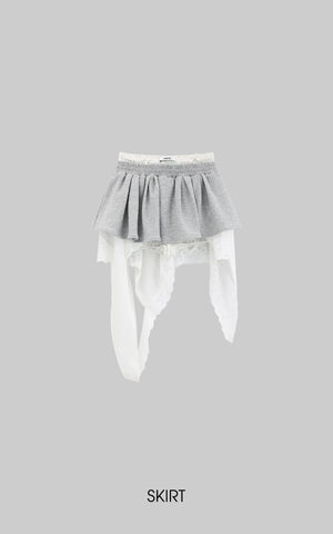 Grey Contrast-Layered Lounge Set