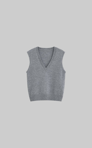Layered V-Neck Knit Vest