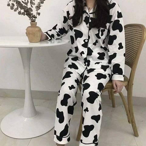 2-teiliges Pyjama-Set mit Kuhmuster