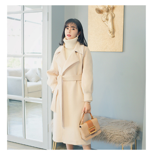 Adjustable Belt Wool Coat