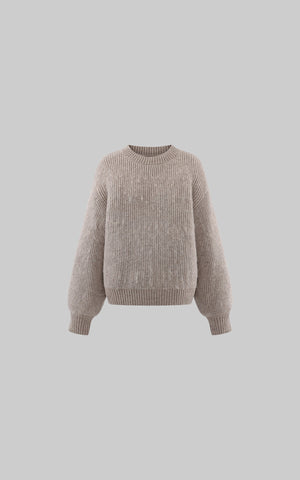 Textured Oversized Knit Sweater
