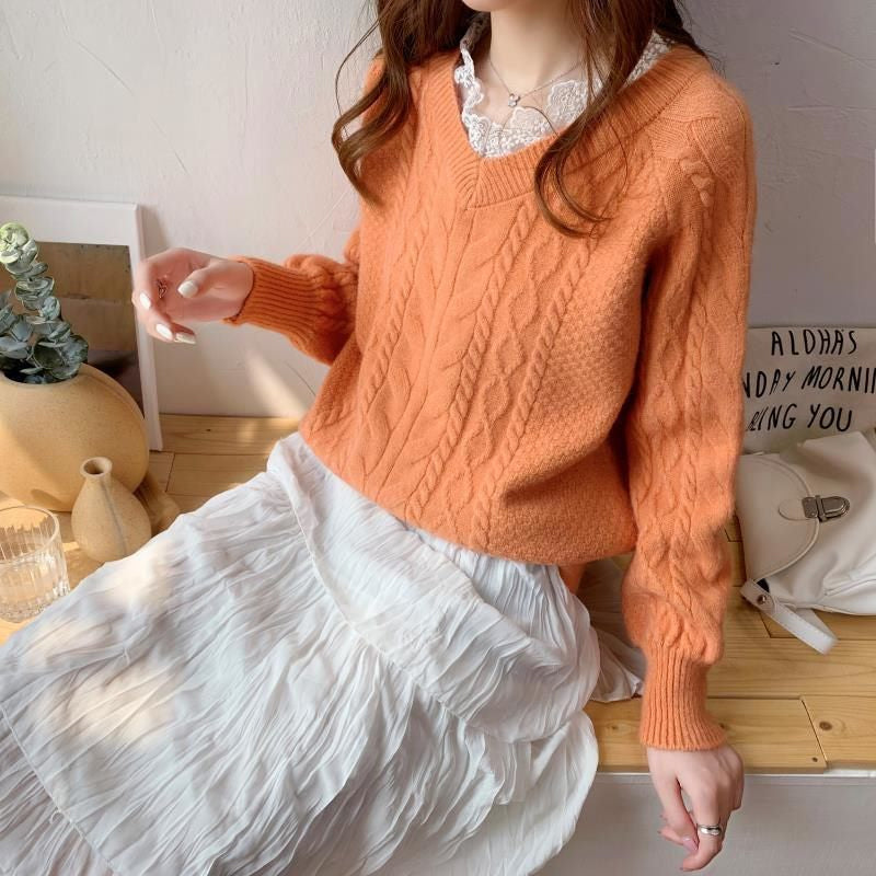 Loose Knitting Thick Sweater