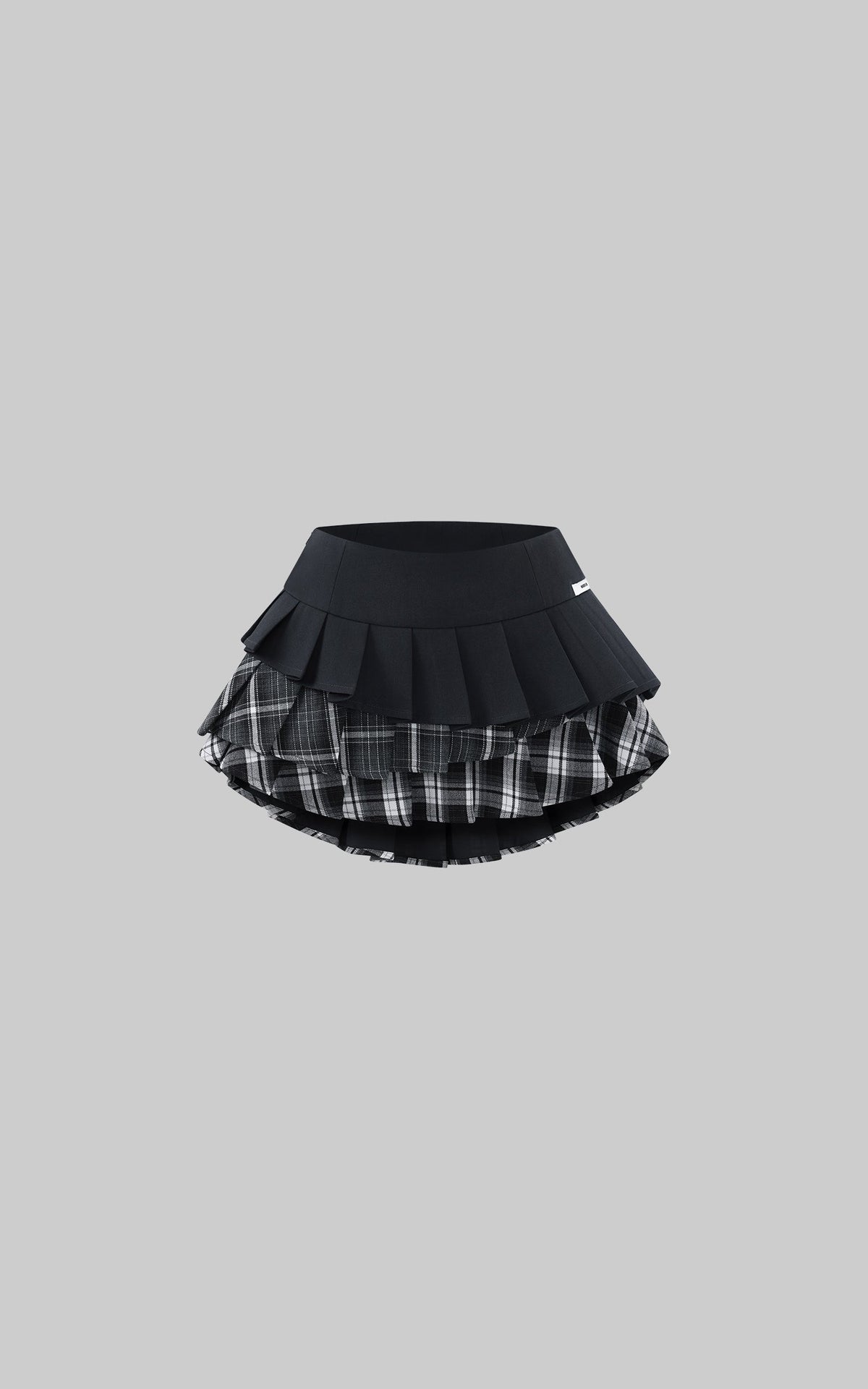 Layered Pleated Mini Skirt