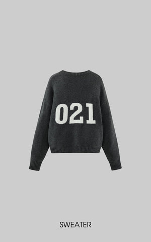 021 Knit Sweater & Graphic Beanie Set