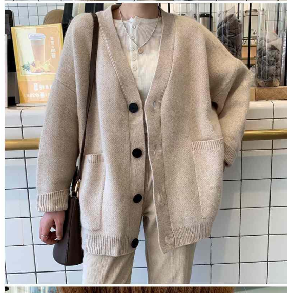 Casual Solid Color Winter Cardigan Sweater