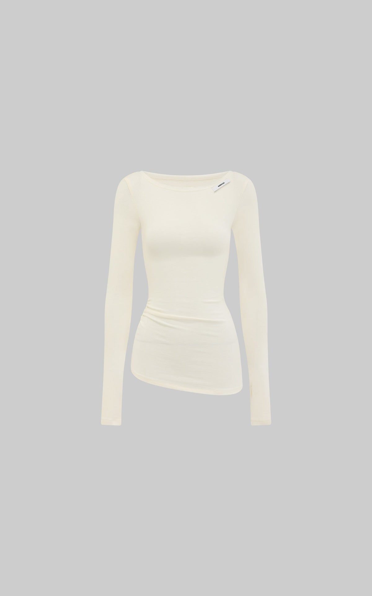 Off-Shoulder Ribbed T-Shirt