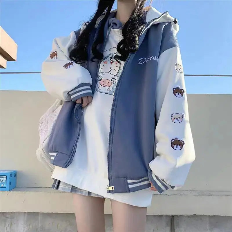 Chaqueta de béisbol kawaii Y2k