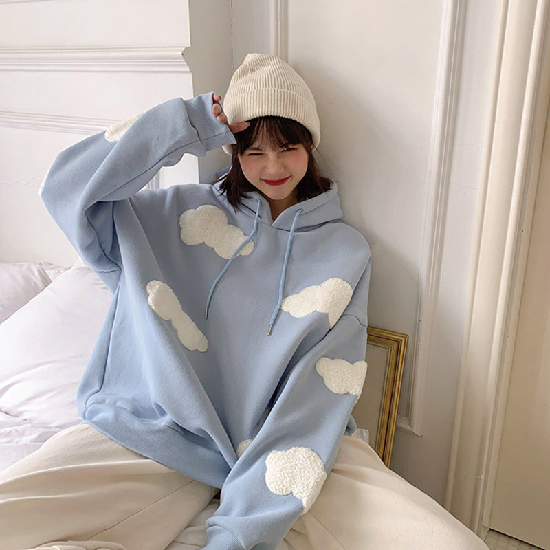 Clouds Pattern Casual Hoodie