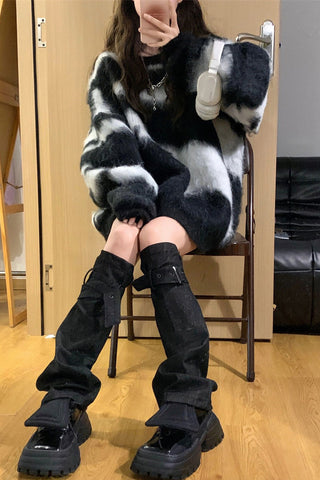 Loose Striped O-Neck Sweater