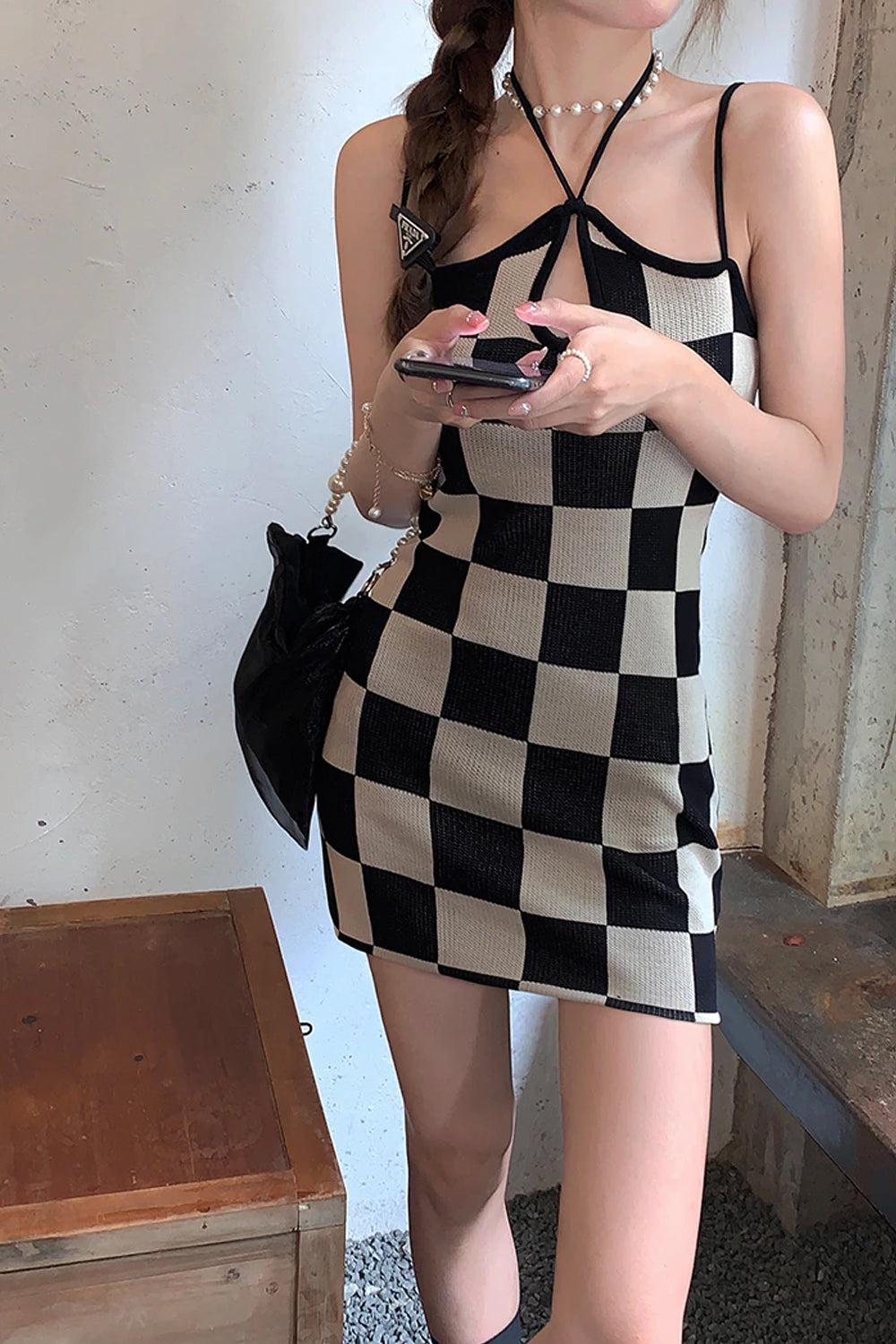 Sexy Casual Plaid Bodycon Dress