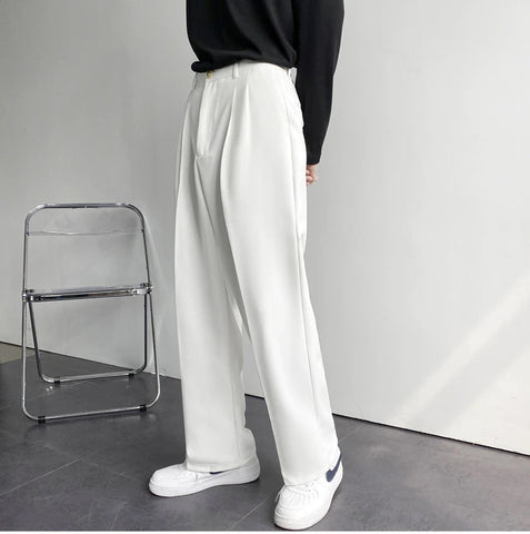 High Waist Loose Casual Straight Long Pants
