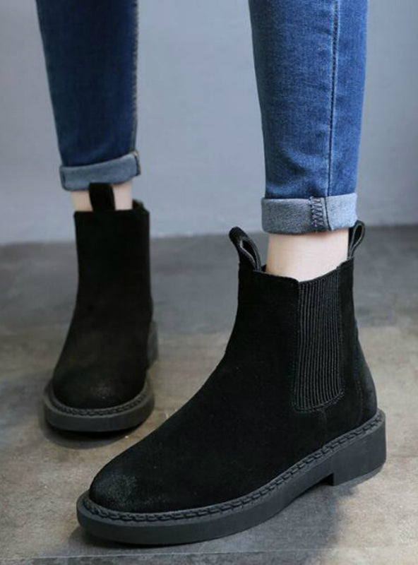 Botas de mujer, botines cortos cálidos de invierno