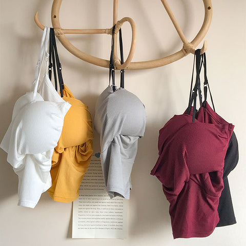 Sexy Spaghetti Strap Camisole Crop Tops
