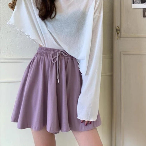 Wide Leg Casual Retro Shorts