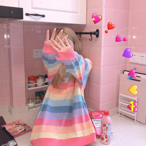Cute Pastel Rainbow Colors Sweatshirt
