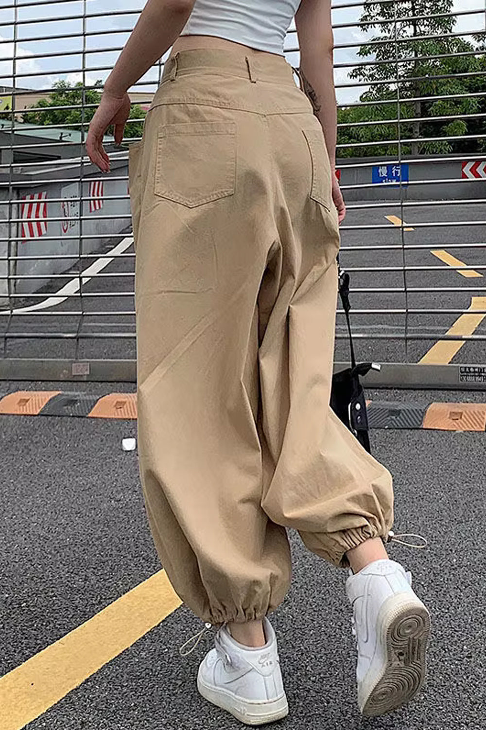 Loose Pockets Casual Jogger Pants