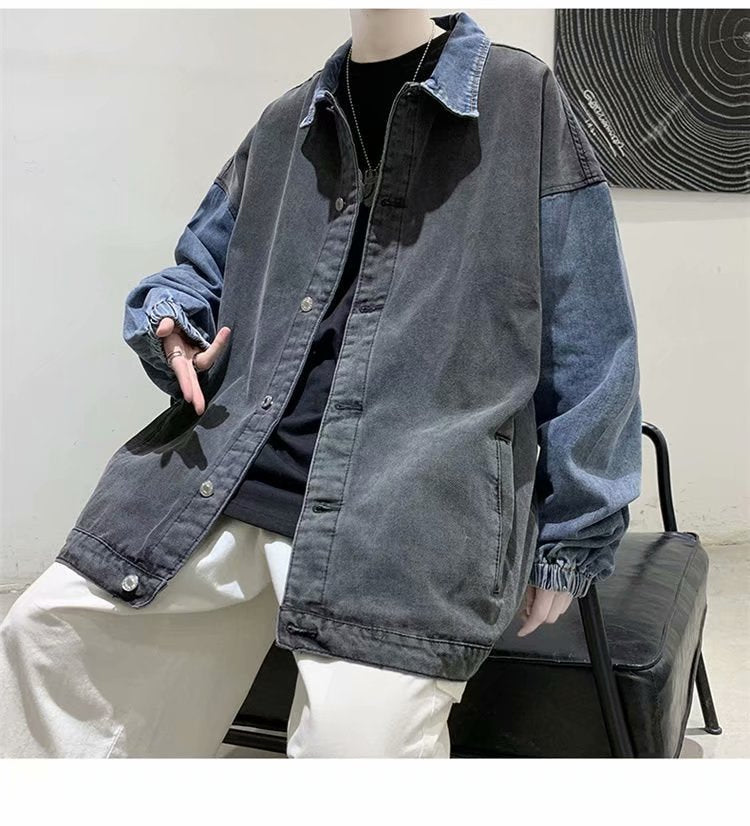 Double Colors Combined Retro Denim Jackets