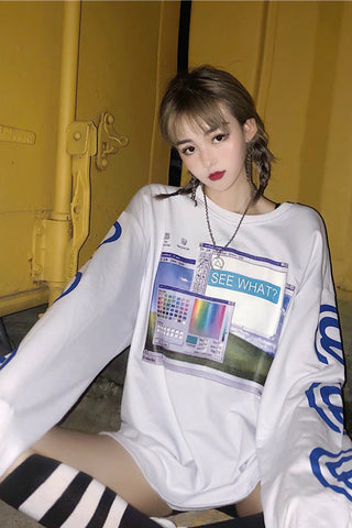 See What Windows Paint Long Sleeve Shirt