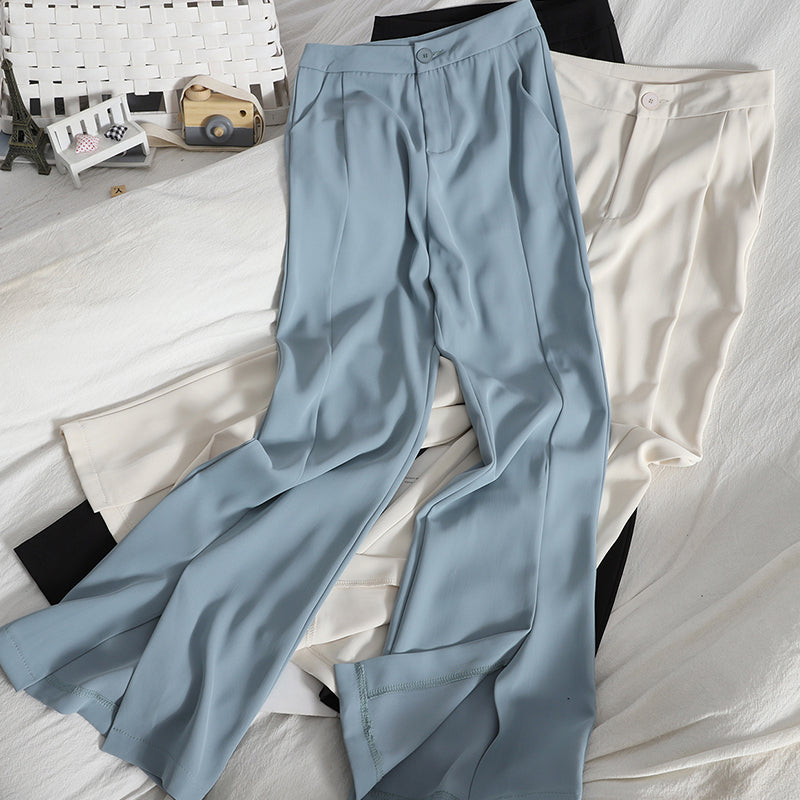 High Waist Office Casual Flare Wide Pants