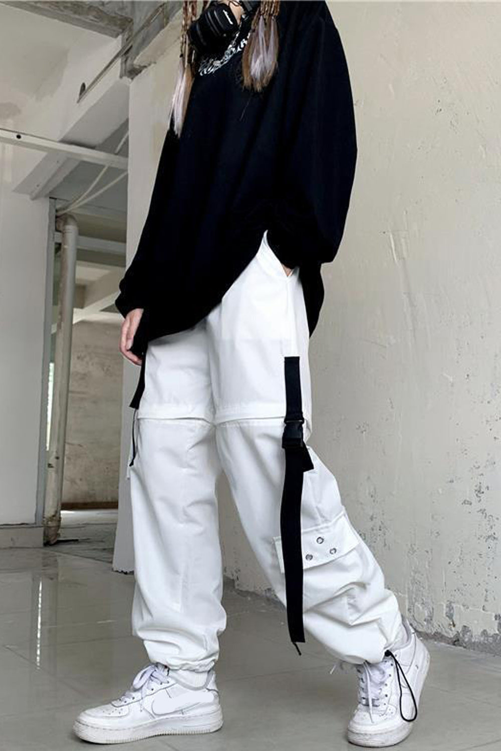 High Waist Lanyard Removable Cargo Pants