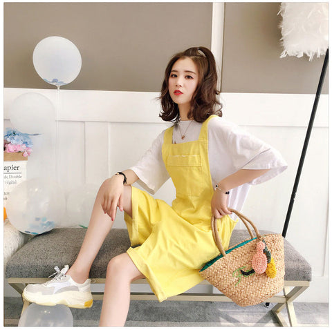 Cute Casual Colors Wide Leg Romper Playsuits