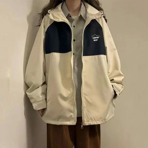 Casual Hooded Zipper Track Jacket