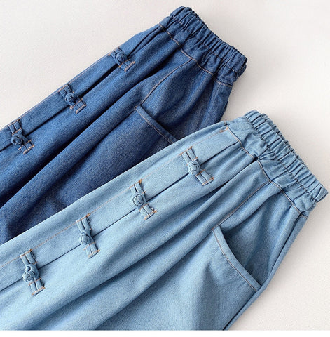 Vintage A-Line Knee Length Denim Skirts