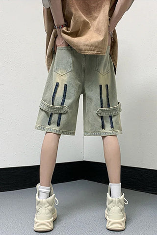 Vintage Washed Hip Hop Denim Shorts