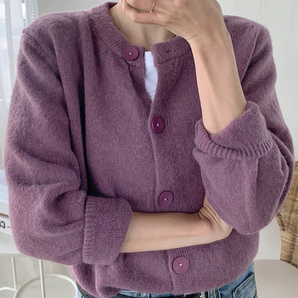 Knitted Button Cardigan Sweater