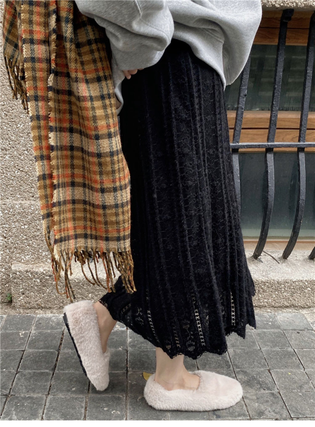 High Waist Long Crochet Lace Skirts
