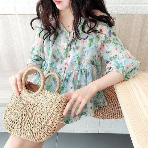 Stylish Floral Loose Elegant Shirt